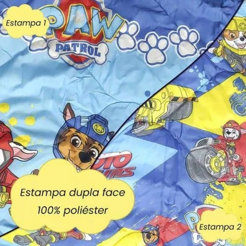 Colcha Matelase Dupla Face Microfibra Solt Patrulha Canina 6511101 Leeper