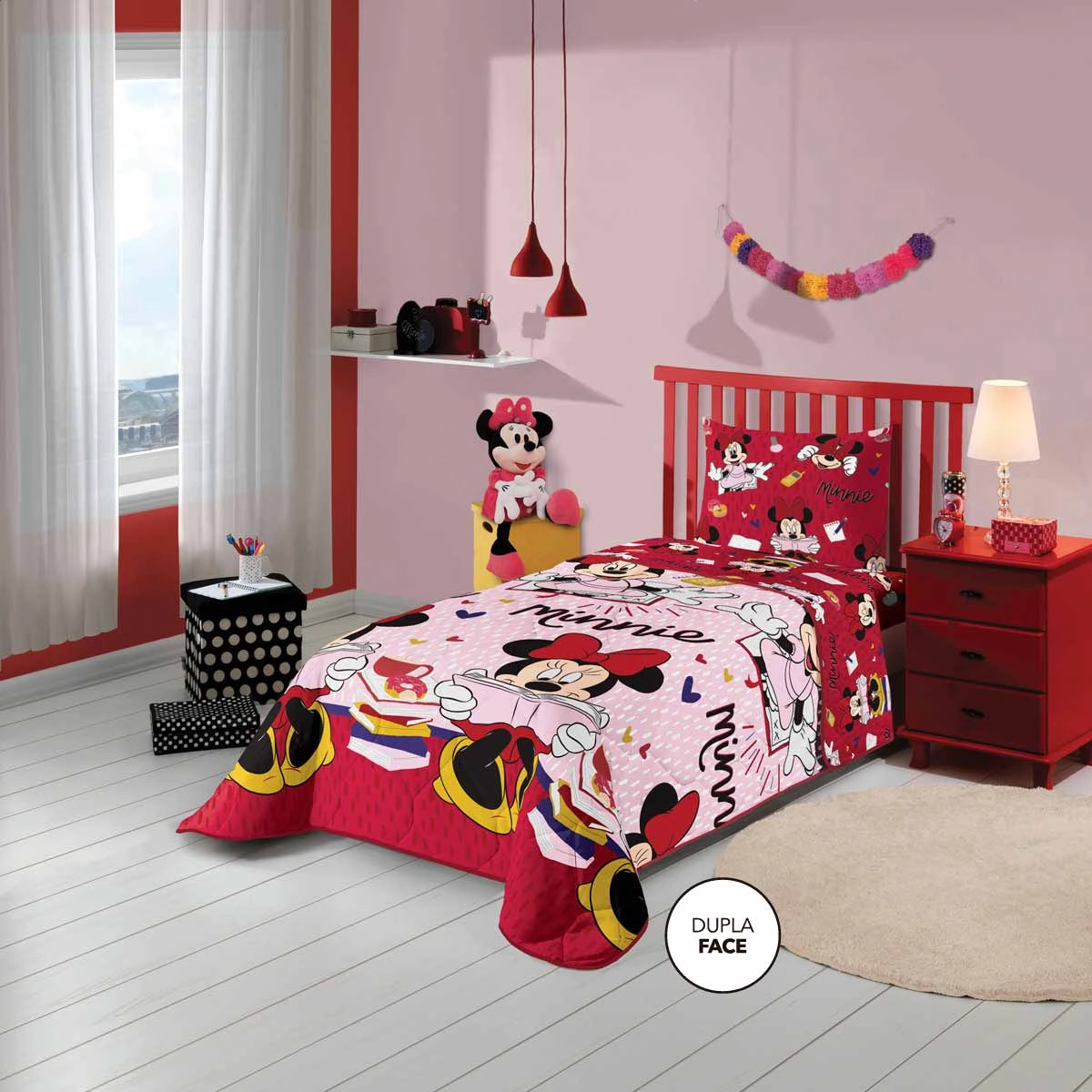 Colcha Matelase Dupla Face Microfibra Solt Minnie 6511501 Leeper