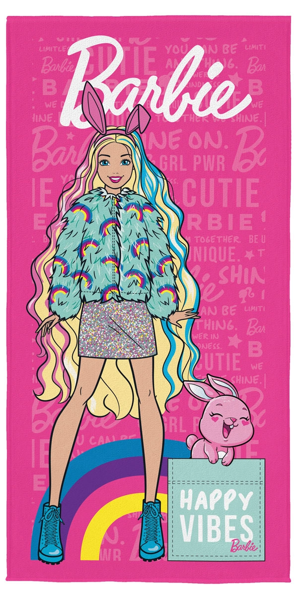 Toalha Aveludada Barbie 70x140cm 6183688 Leeper