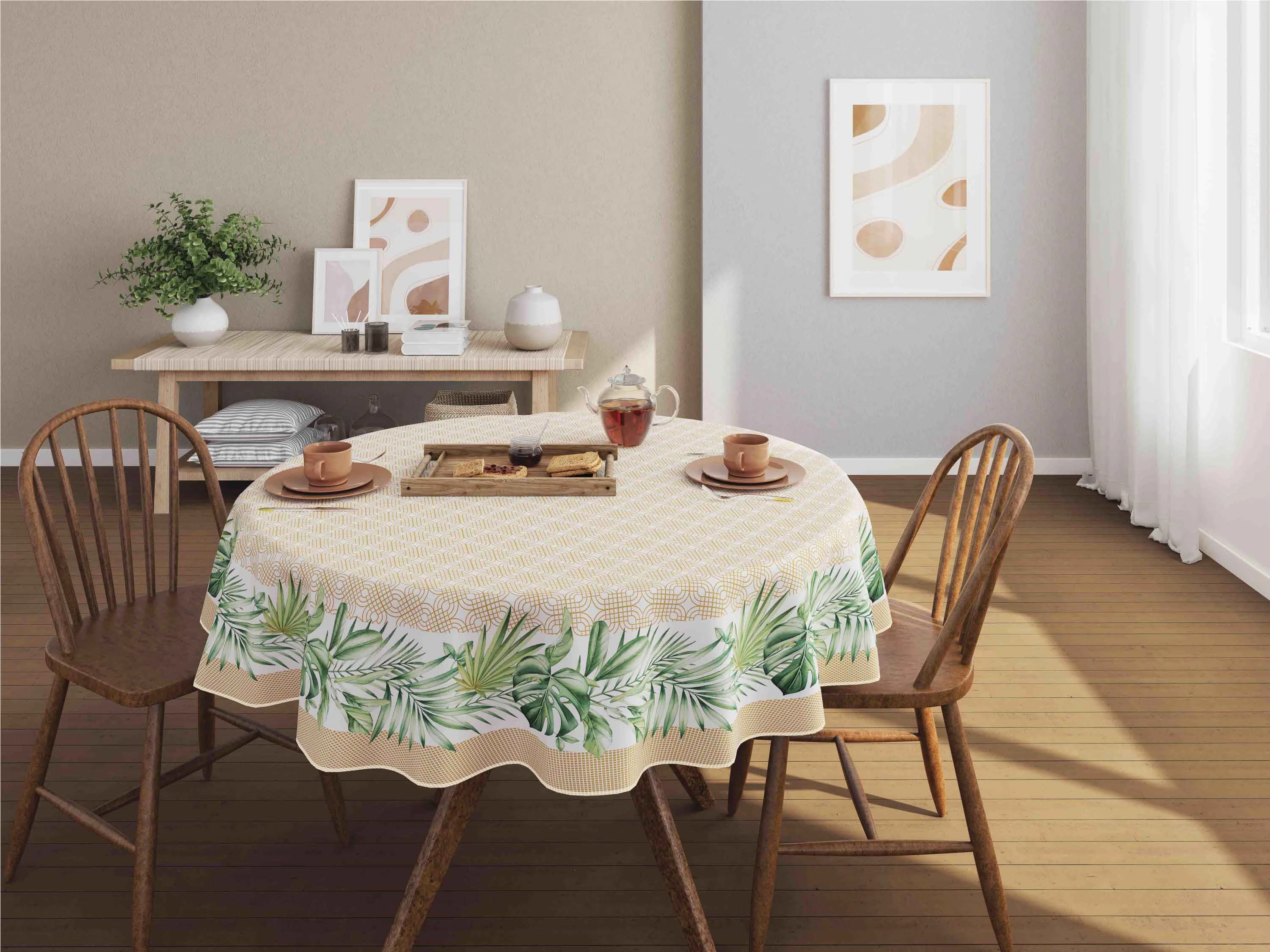 Toalha Mesa Pop Red 4 Lugares Palmas 155cm 3680701 Lepper