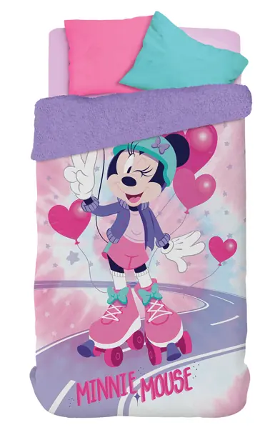 Edredom Sherpa Solteiro Minnie 150x220cm 5612001 Lepper