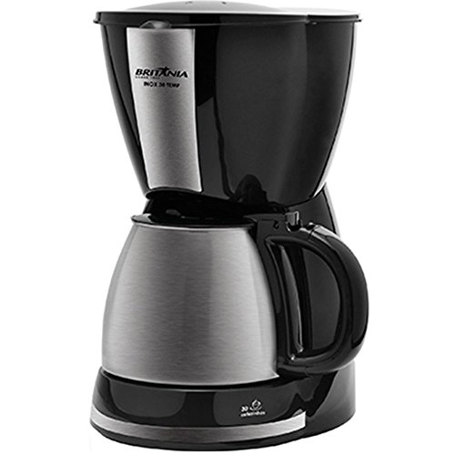 Cafeteira Elétrica Britânia Cp30 Temp Preto/aço Escovado