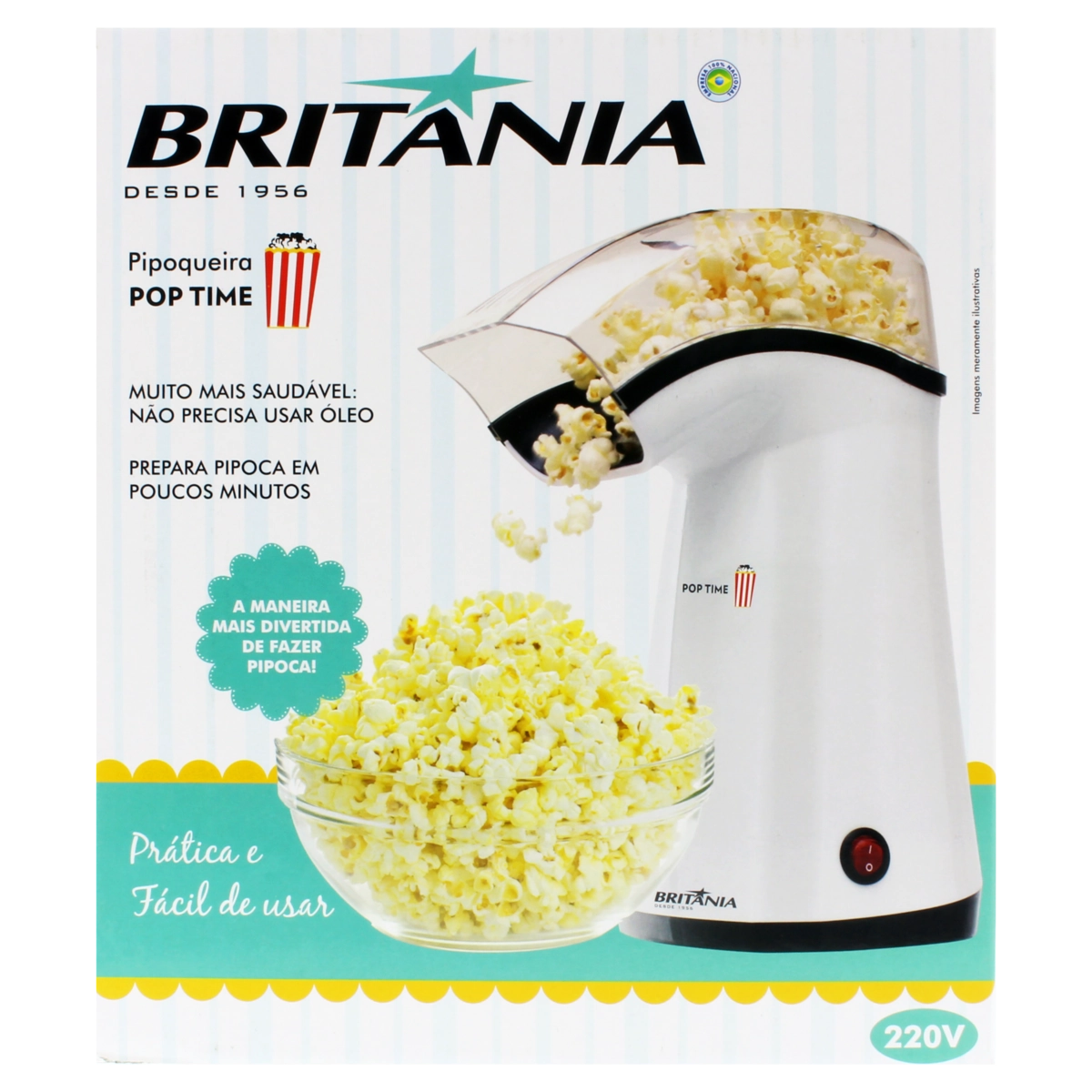 Pipoqueira Britânia POP B-02 Branco 220V