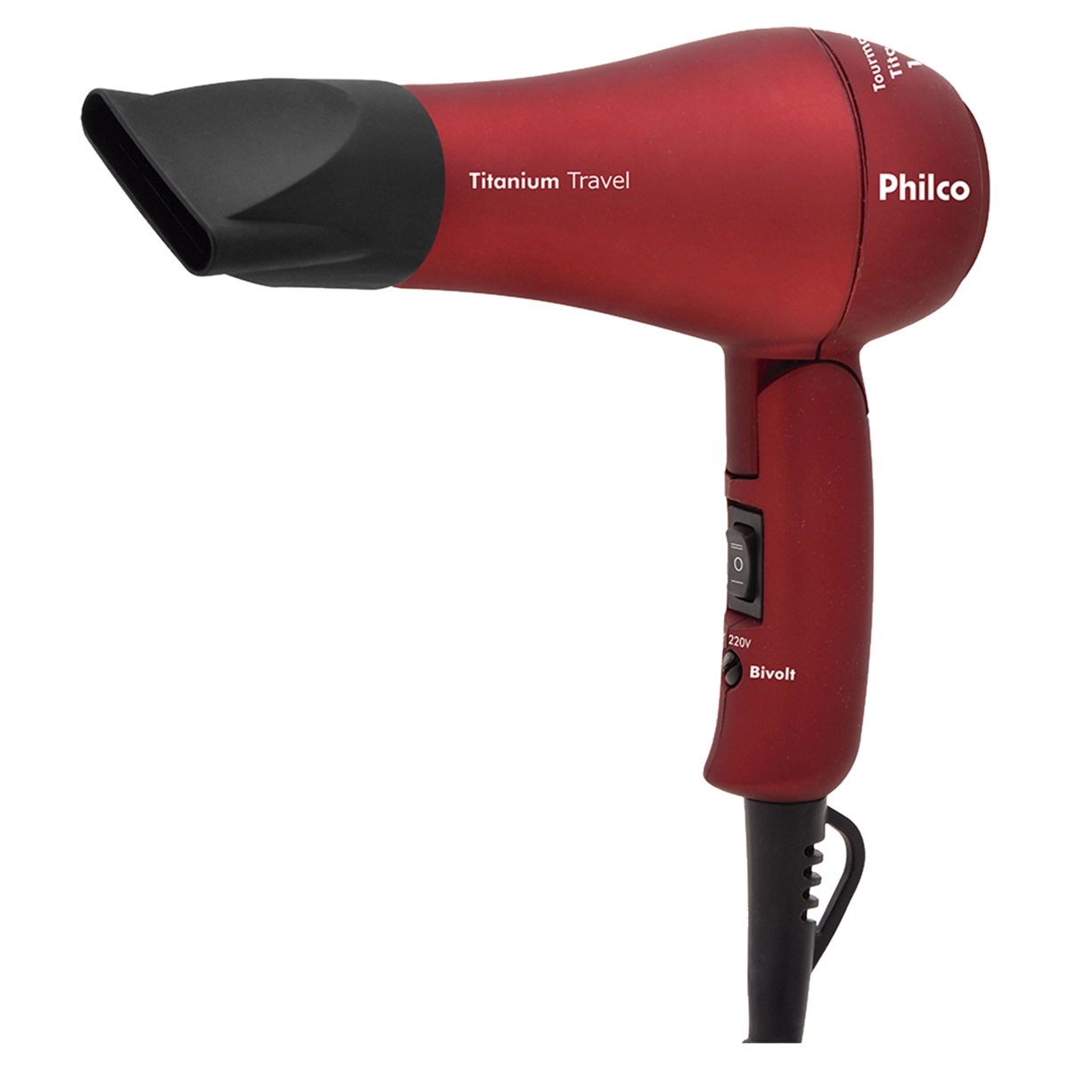 Secador de Cabelos 1000W PHILCO Travel Red Bivolt