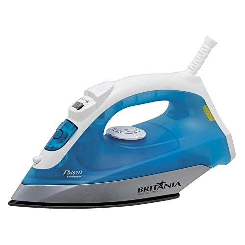 Ferro a Vapor Britânia FB167N, Base Antiaderente, Azul - 110V