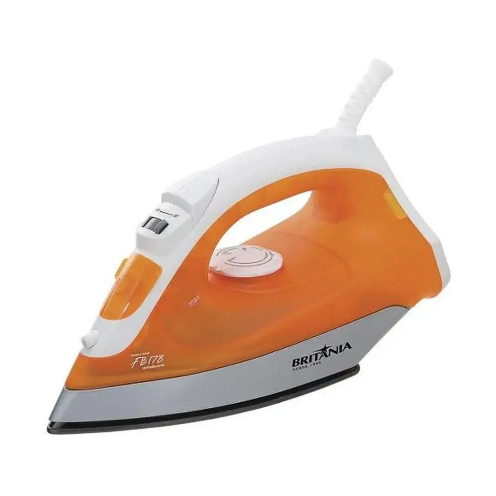 Ferro a Vapor Britânia FB178, 1120W, Laranja/Branco - 110V