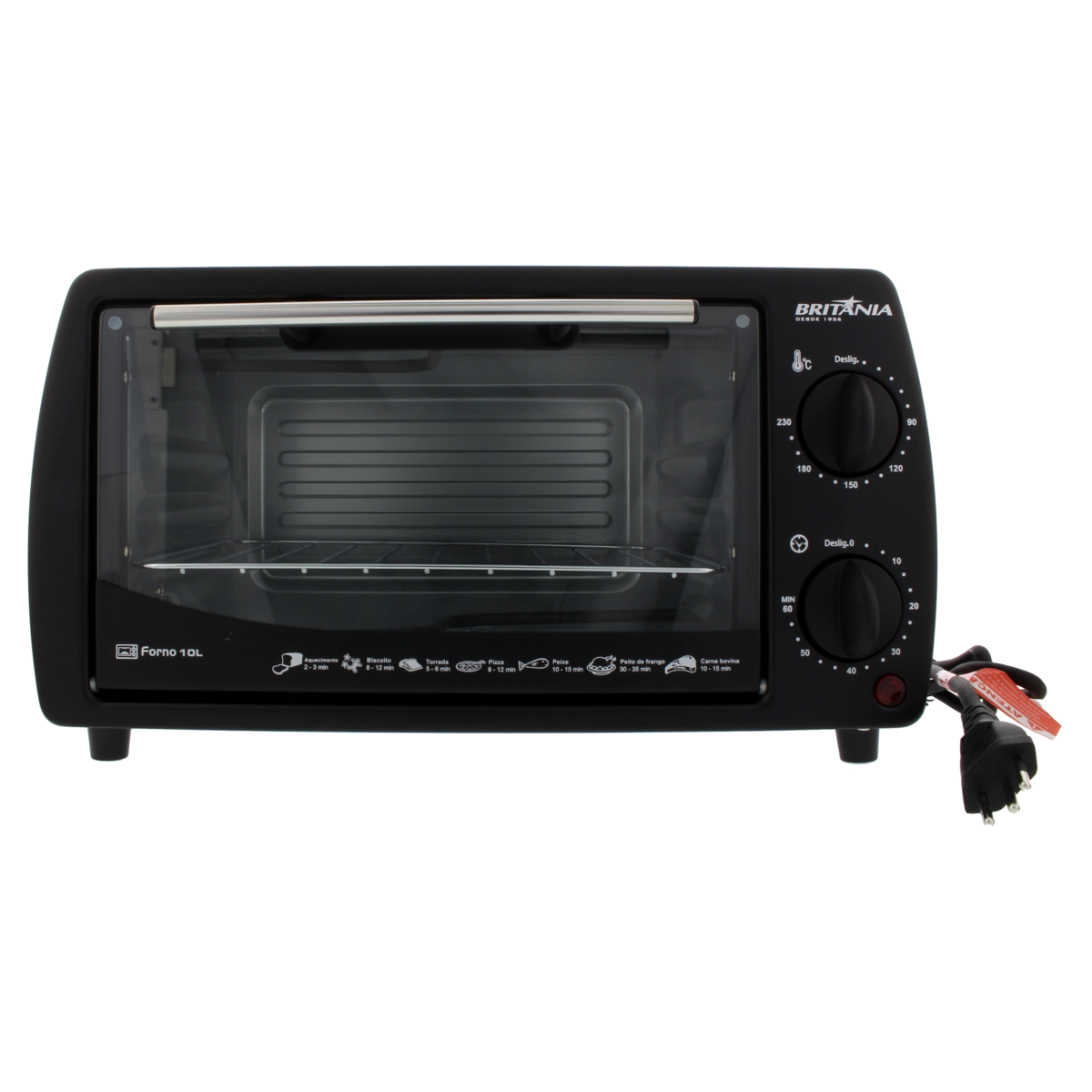 Forno Elétrico Preto Iol 10l Britânia 127v