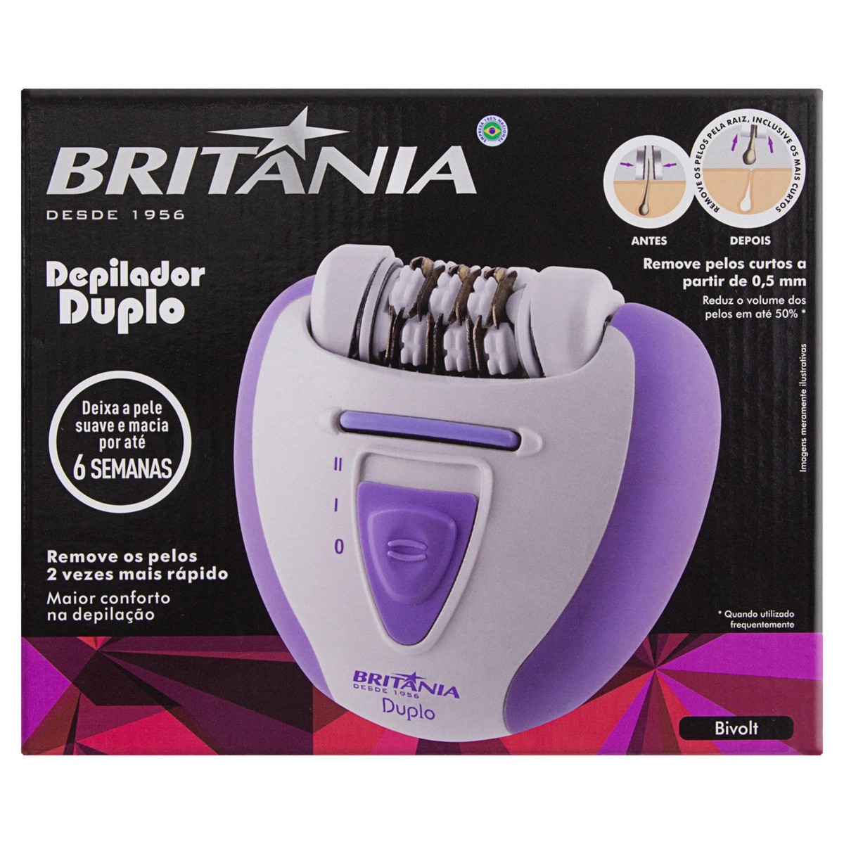 Depilador Eletrônico Duplo Britânia Bivolt