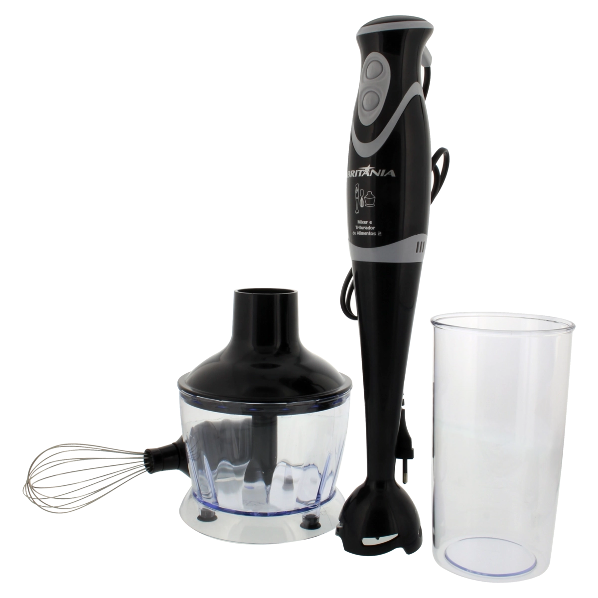 Mixer E Triturador De Alimentos Preto 3 Em 1 200w Britânia 127v