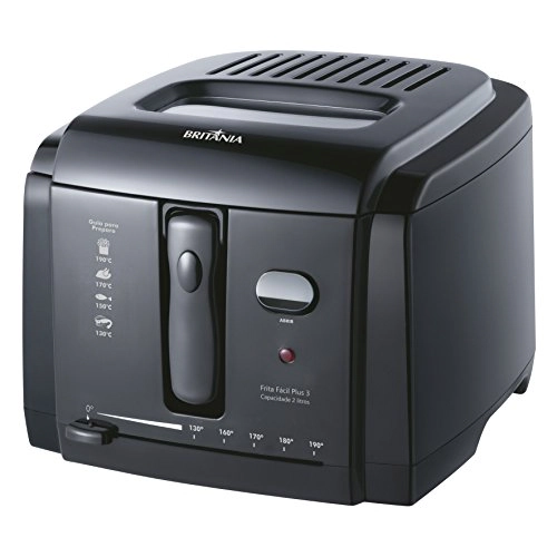 Fritadeira Britânia Frita Fácil Plus 3 Com Seletor De Temperatura 2 Litros De Capacidade 1500w Preta