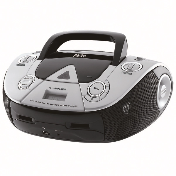 Som Portátil Philco PB126, 4W RMS, MP3, USB - Preto