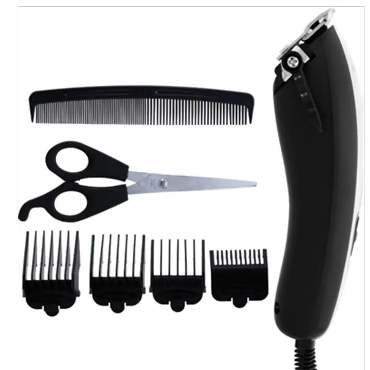 Máquina de Cortar Cabelos BRITÂNIA 14W 4 Pentes Preto e Prata 220V