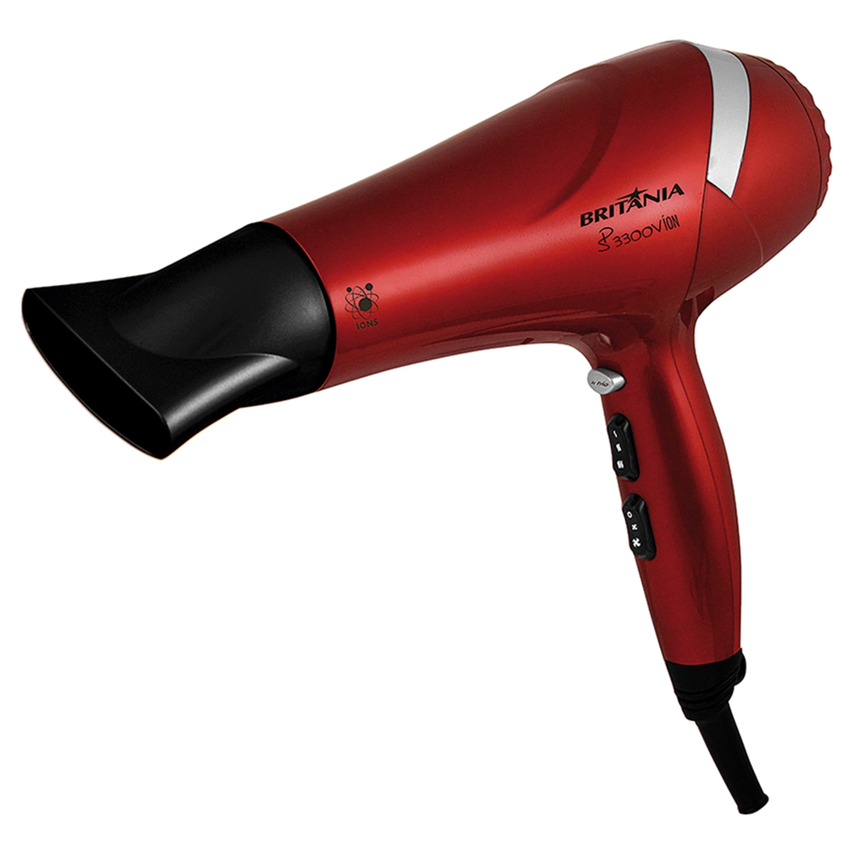Secador De Cabelos Vermelho Sp3300v 1900w Britânia 127v