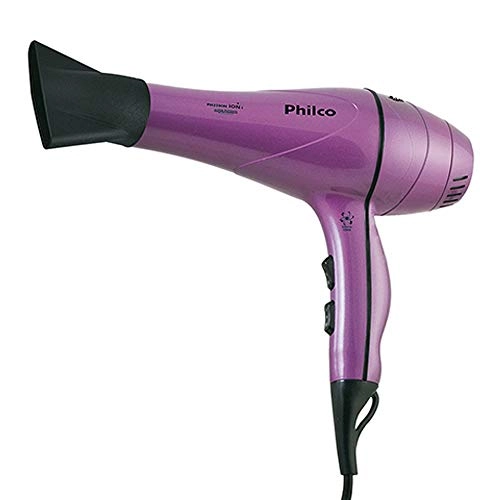 Secador De Cabelos Philco Ph2200n íon Motor Ac Profissional Com Difusor 1900w ? Roxo