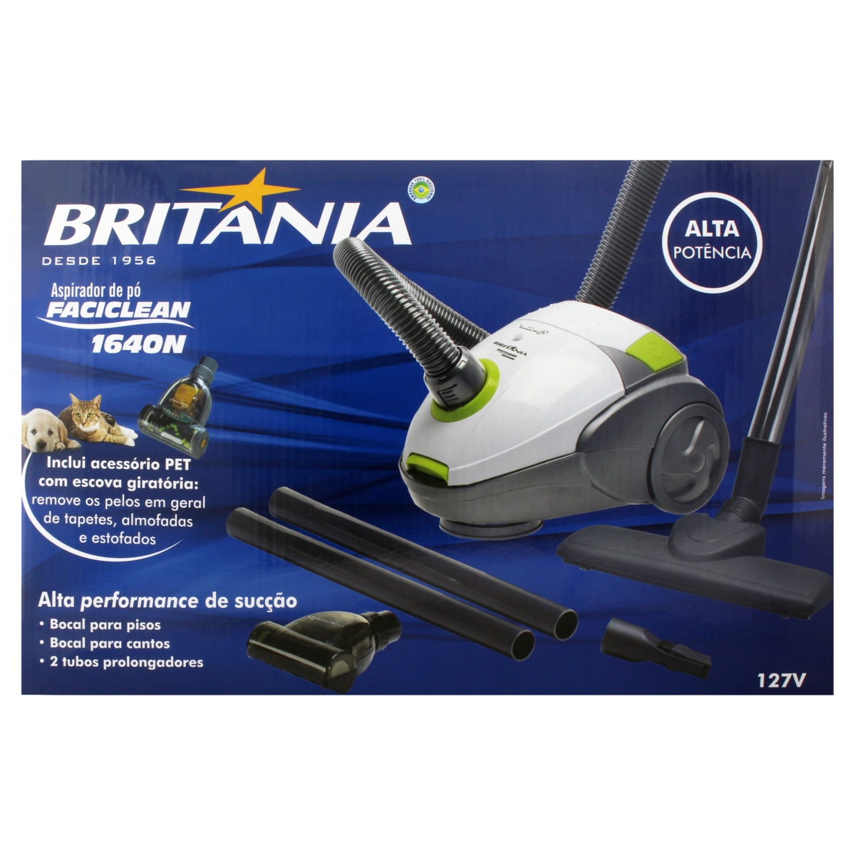 Aspirador de Pó Faciclean 1200W Britânia 220V 1640N