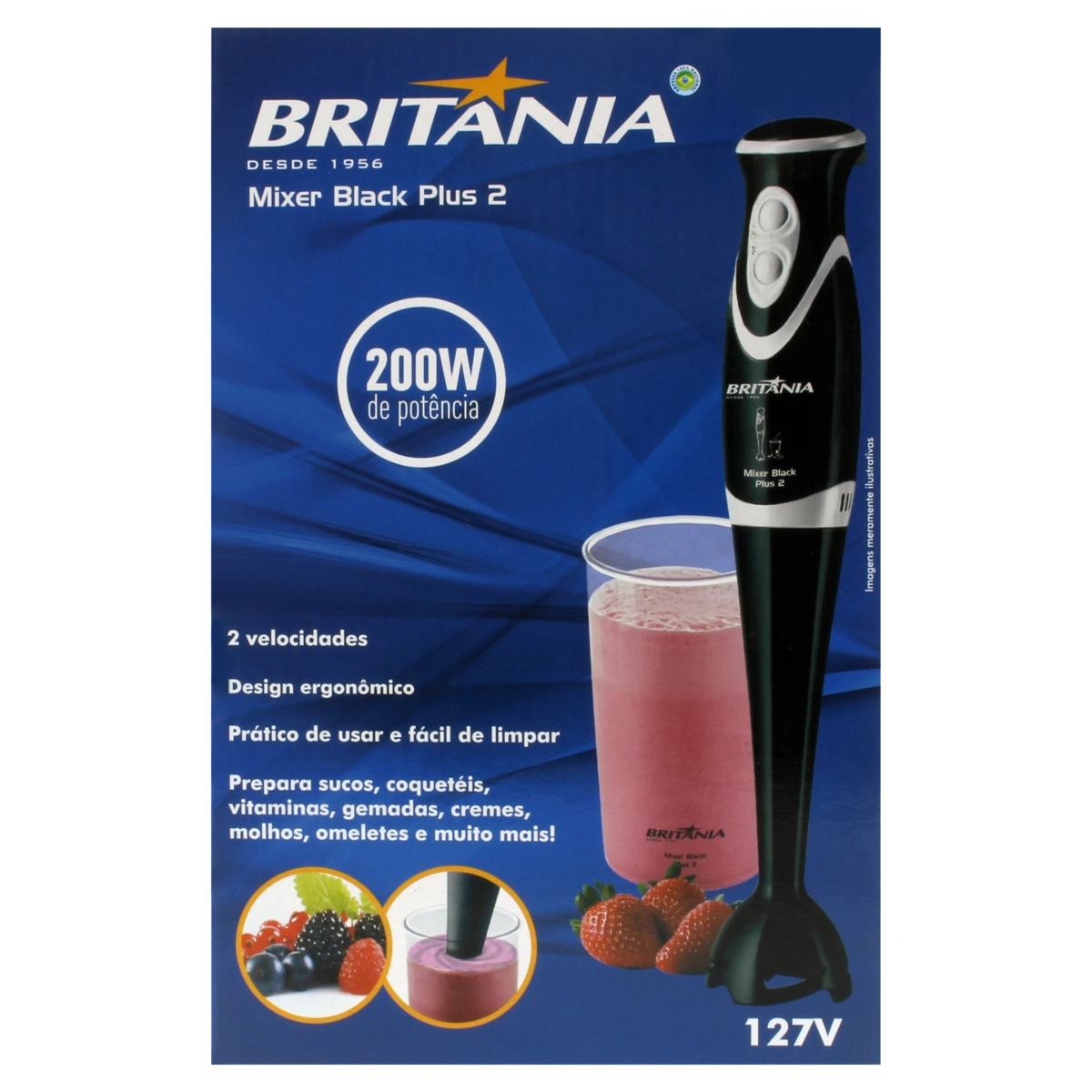 Mixer De Alimentos Black Plus 2 200w Britânia 127v