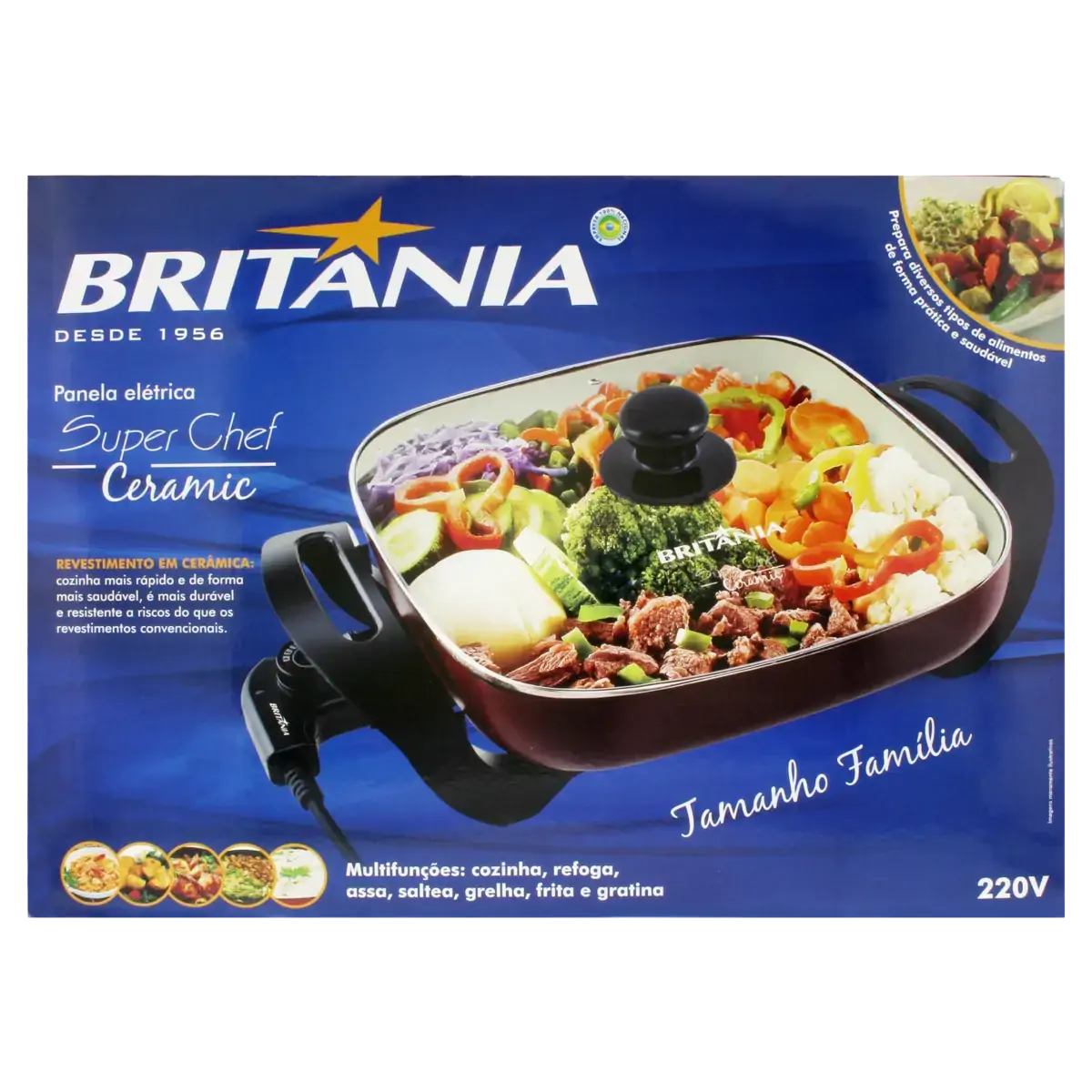 Panela Elétrica Eletrônica Super Chef Ceramic Britânia 220v