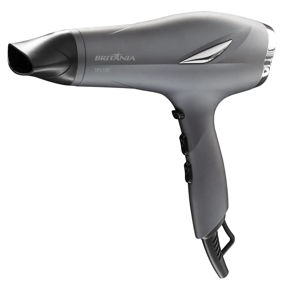 Secador de Cabelo Preto/Cinza 2000W Britânia 127V SP2100