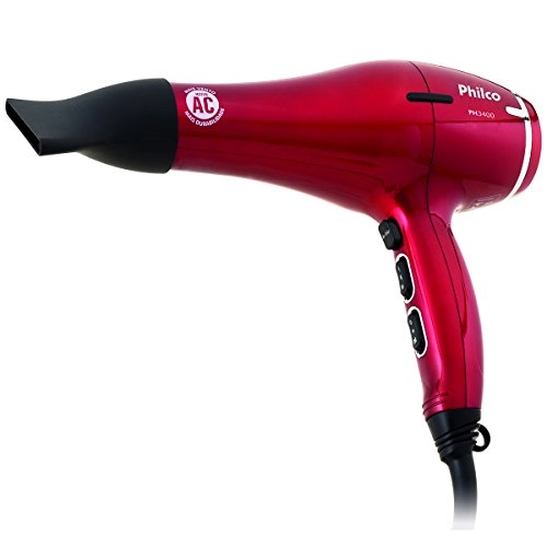 Secador De Cabelos Philco Ph3400 Motor Ac Profissional E 3 Temperaturas ? Vermelho