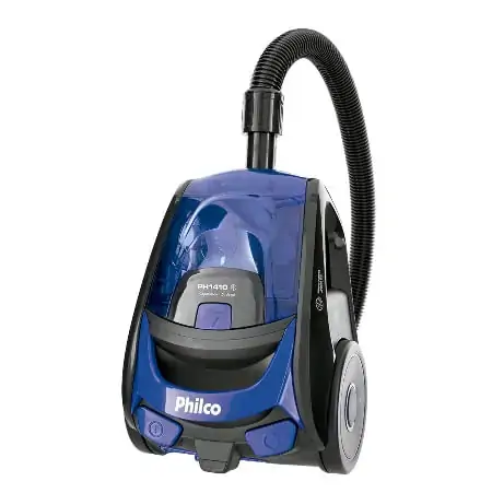 Aspirador de Pó Philco PH1410, 1400W, Preto/Azul - 220V