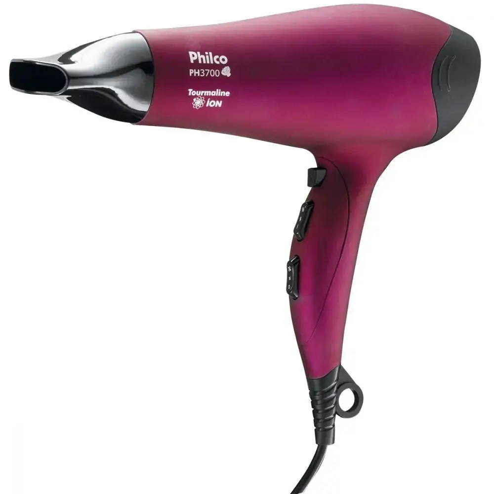Secador de Cabelos Philco PH3700, 2000W,  2 Velocidades, Rosa - 110V