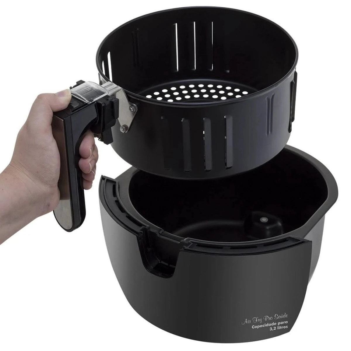 Fritadeira Sem óleo Britânia Air Fry Pro Saúde Preta