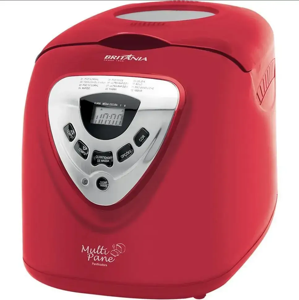 Panificadora Britânia Multipane 2P, Função Timer, 550W, Vermelho - 220V