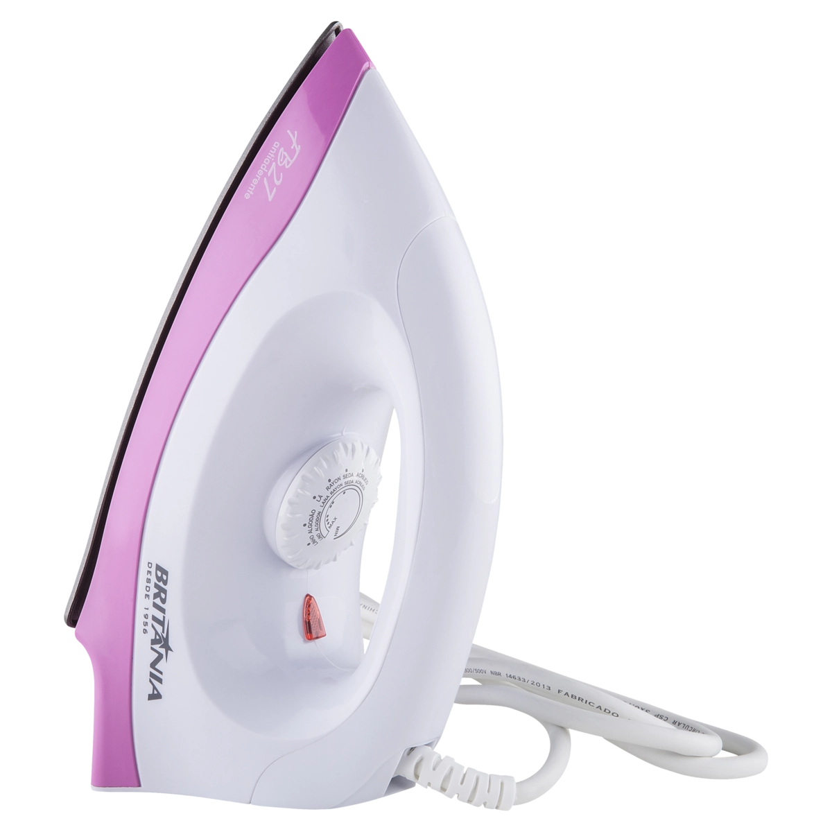 Ferro De Passar Antiaderente Branco Fb27 Britânia 220v