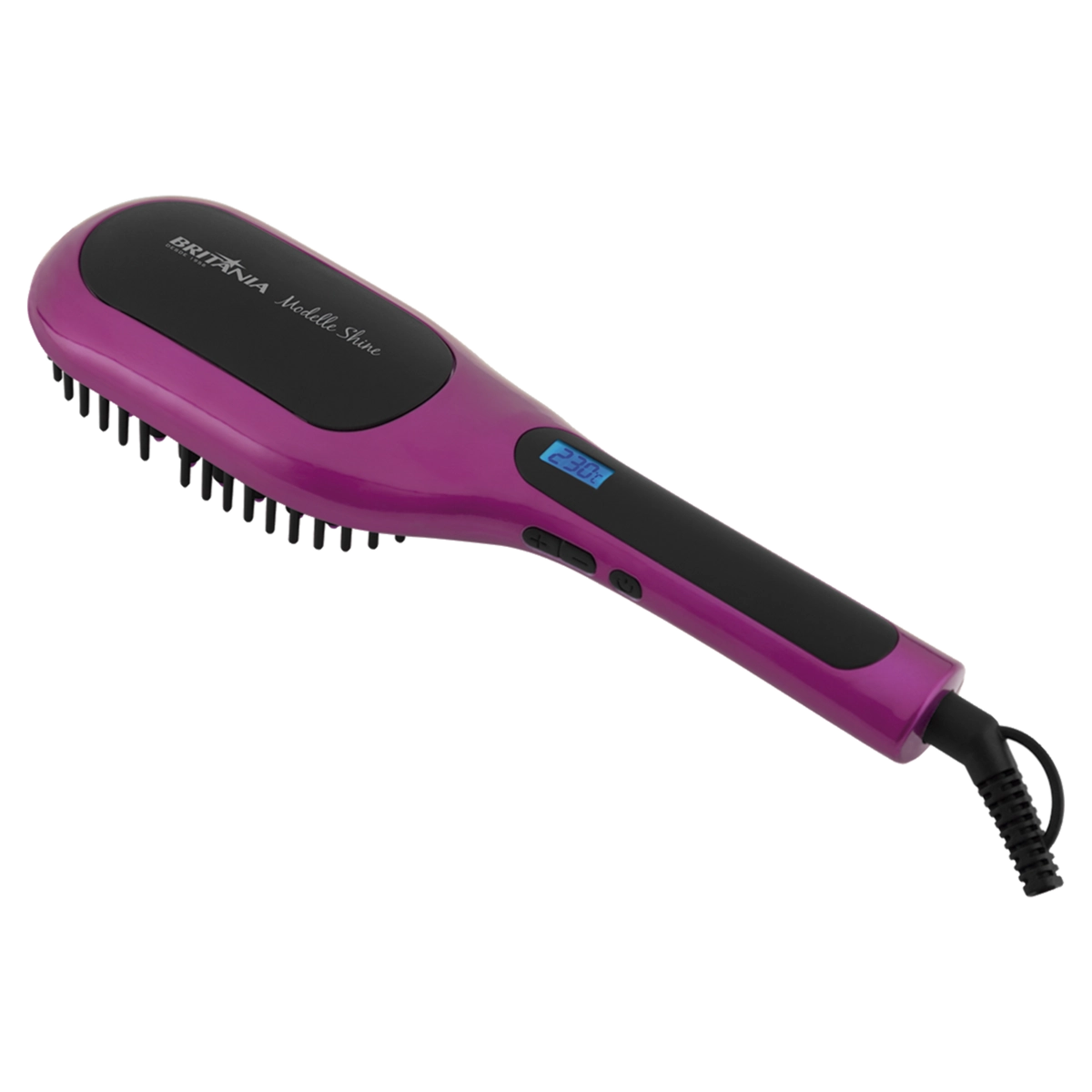 Escova Alisadora Rosa Modelle Shine Britânia Bivolt