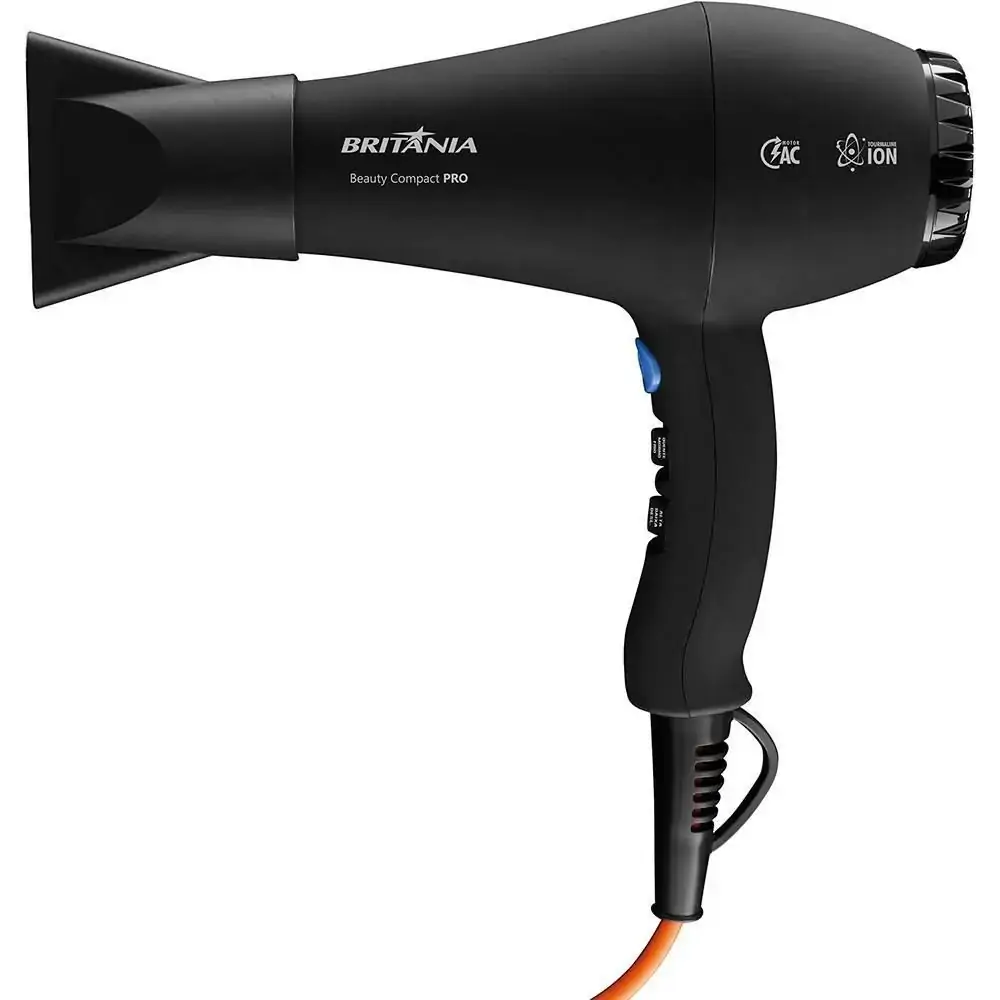 Secador de Cabelo Britânia Beauty Compact PRO BSC04P, 2 Vel, 3 Temp - 220V