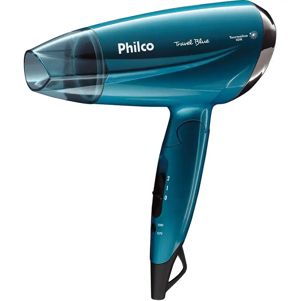 Secador Cabelos Philco Travel Azul Bivolt