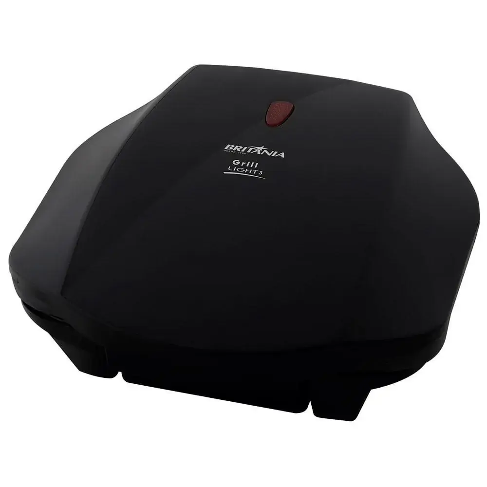 Grill Britânia Light 3, 750W, Ondulado, Bandeja Coletora, Preto - 110V