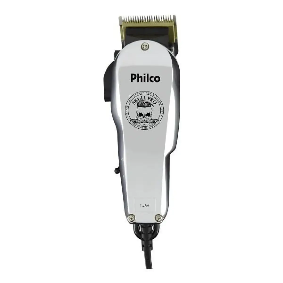 Máquina de Cortar Cabelo PHILCO Prata PCR05S com 6 Pentes de Corte 110V