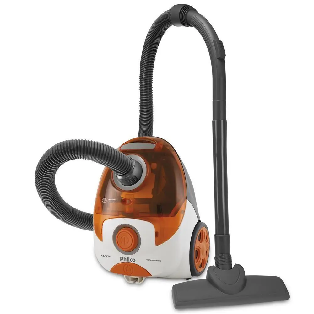Aspirador de Pó Philco Hepa PAS1690, 1450W, Laranja/Branco - 110V