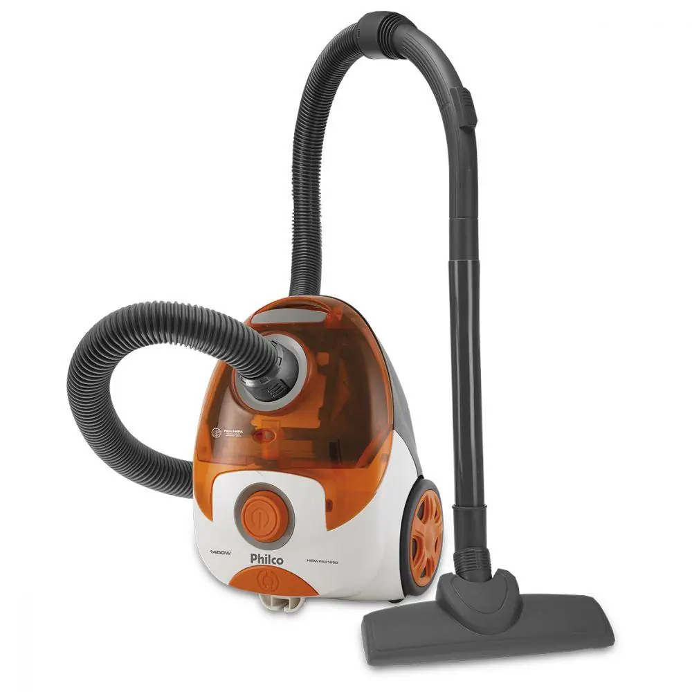Aspirador de Pó Philco Hepa PAS1690, 1450W, Laranja/Branco - 220V