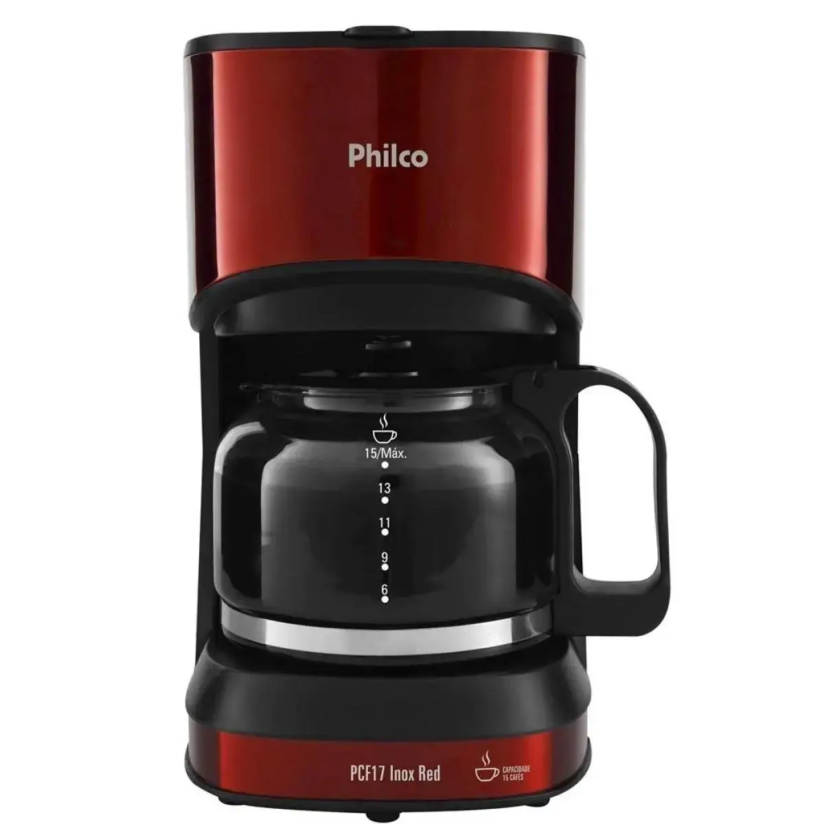 Cafeteira elétrica PHILCO Vermelha 15 Chícaras PCF17 220V