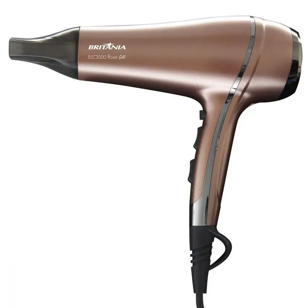 Secador de Cabelo Rose/Gold 2000W Britânia 220V BSC3000