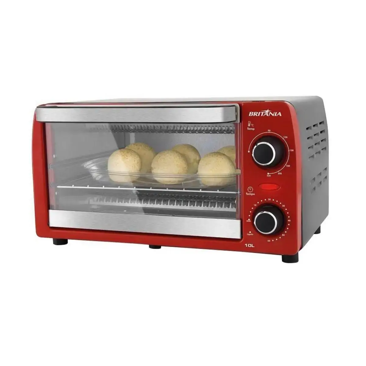 Forno Elétrico Britânia 10 Litros Vermelha 110V