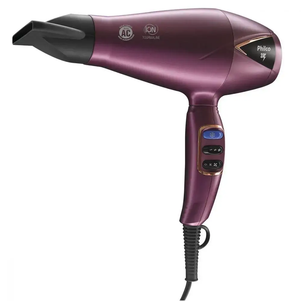 Secador De Cabelo Philco Psc3p Roxo 2000w 127v