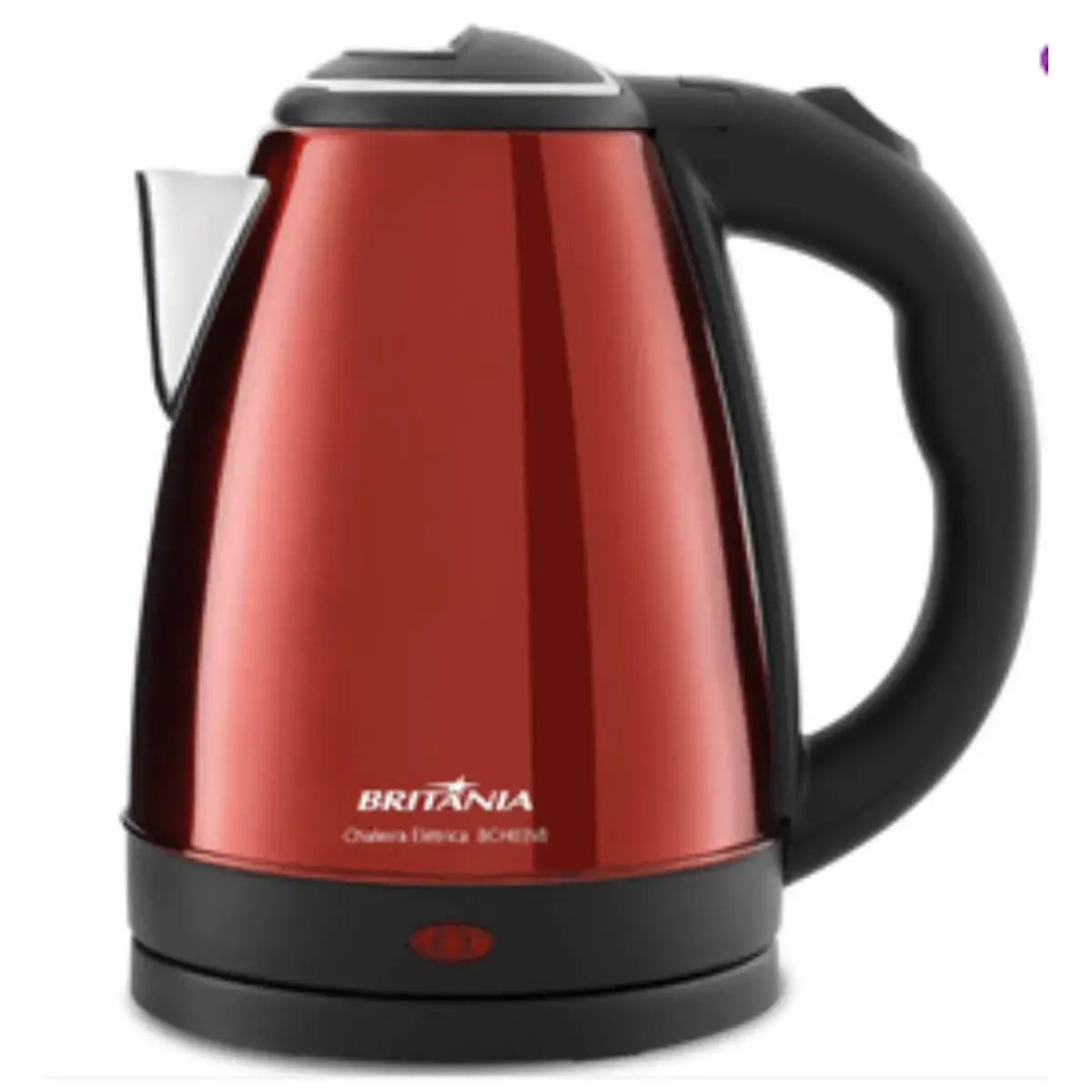 Chaleira Elétrica Inox Vermelha 1,8 litro 220V