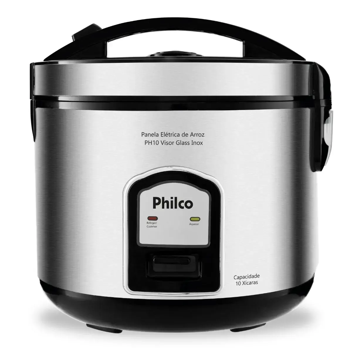 Panela Elétrica de Arroz PHILCO Cinza PH10P 10 Xícaras 700W Visor Glass 220V