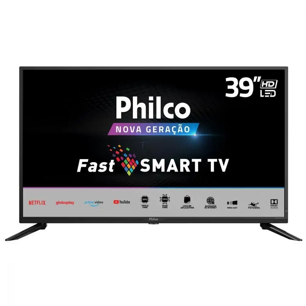 Tv Led 39 Smart Netflix Ptv39g50s Philco Preto 39