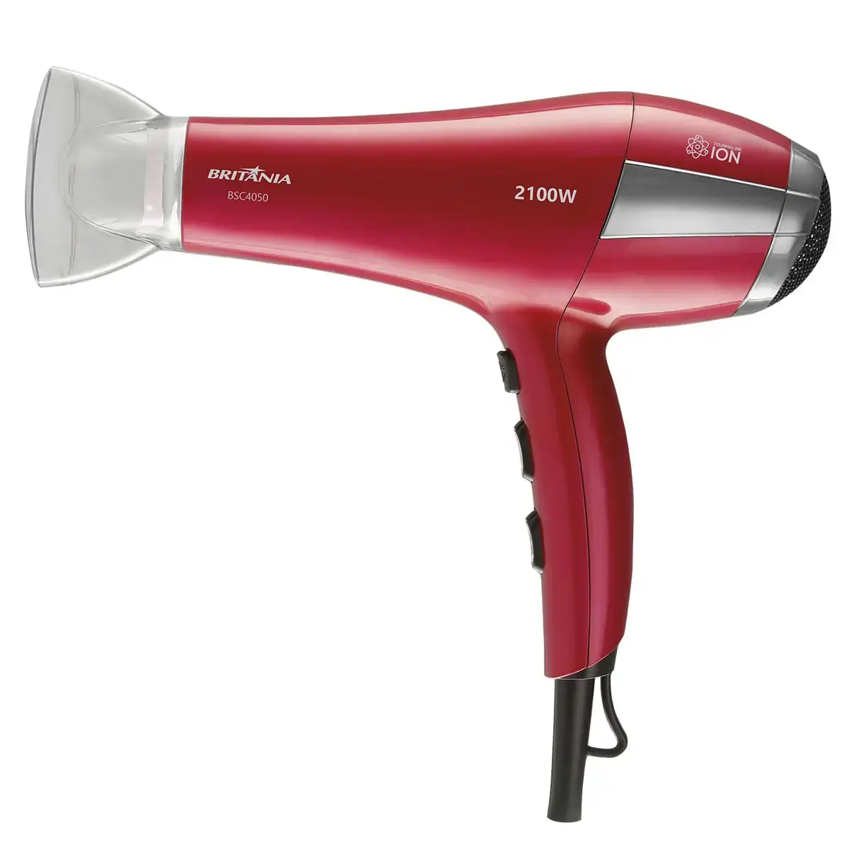 Secador De Cabelos Britânia Tourmaline Íon 2100W 127V - 110V
