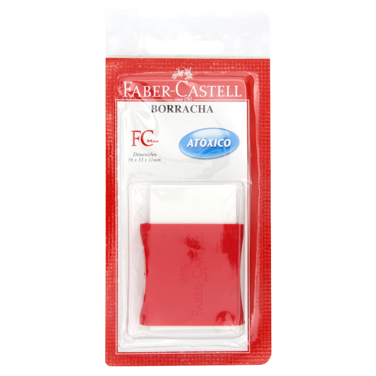 Borracha Com Capa Protetora Vermelha Faber Castell Fc Max