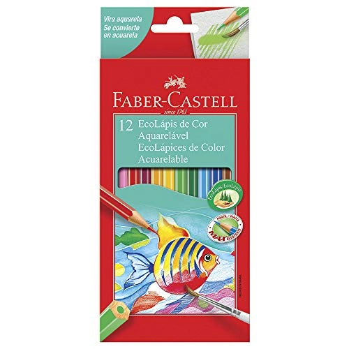 Ecolápis De Cor Aquarelável Faber Castell 12 Unidades