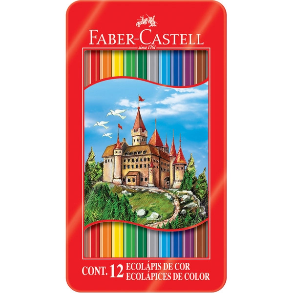 Faber Castell Ecolápis Lata 12 Cores