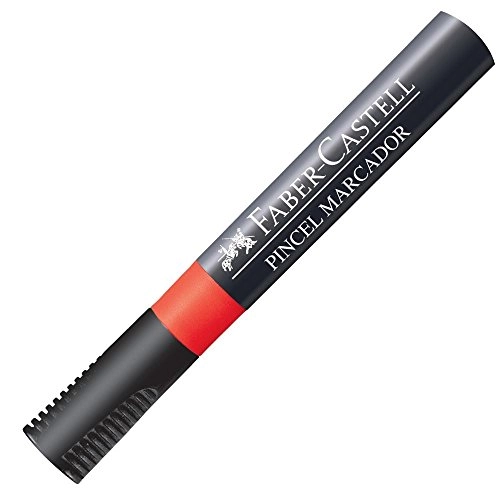 Marcador Pincel 021vermelh Faber Castel