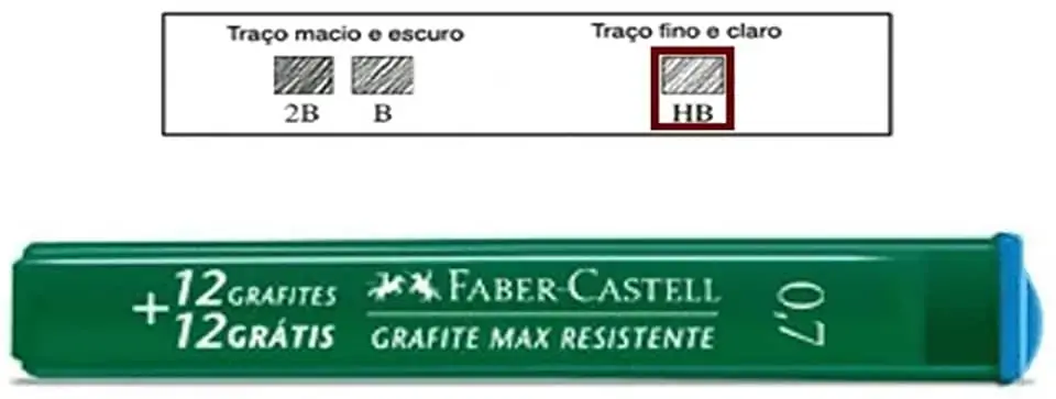 Faber Castell Sm/tmg07hb Hb 0.7 Milímetros Lapiseira 12 Unidades
