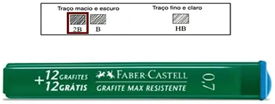 Faber Castell Sm/tmg07hb Hb 0.7 Milímetros Lapiseira 12 Unidades