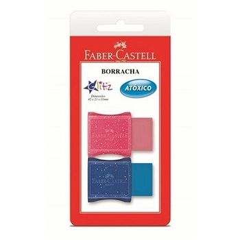 Borracha Com Capa Protetora Faber Castell 2 Unidades
